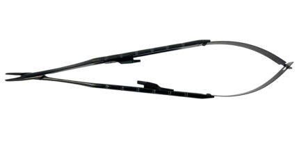 PORTA AGUJAS CASTROVIEJO 16.0CM CURVO X TITANIUM - 0.8MM OR LESS NEEDLE SIZE
