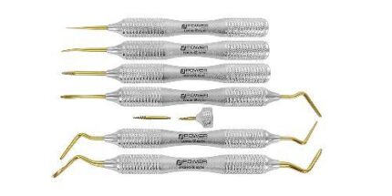 X PERIOTOME POWER FLEX & ROOT EXTRACTION TITANIUM FULL SET OF 8